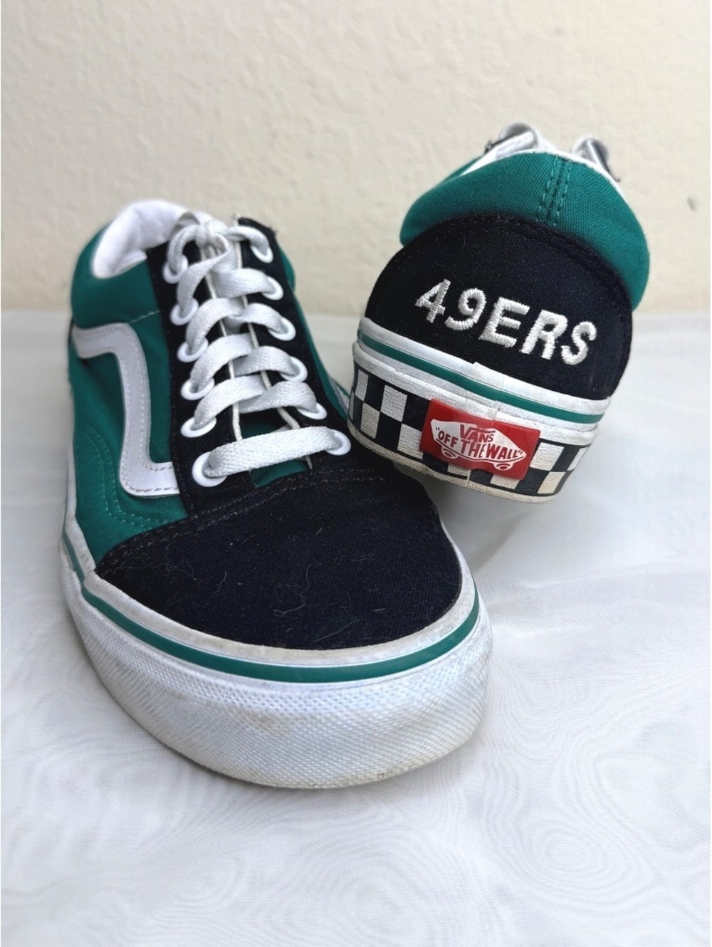 Vans Old Skool Custom UNC Charlotte 49ers Sneakers Women’s 7.5 Green Black